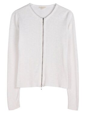 Eileen Fisher Organic Linen Cotton Jacket Cardigan Size Medium Off White